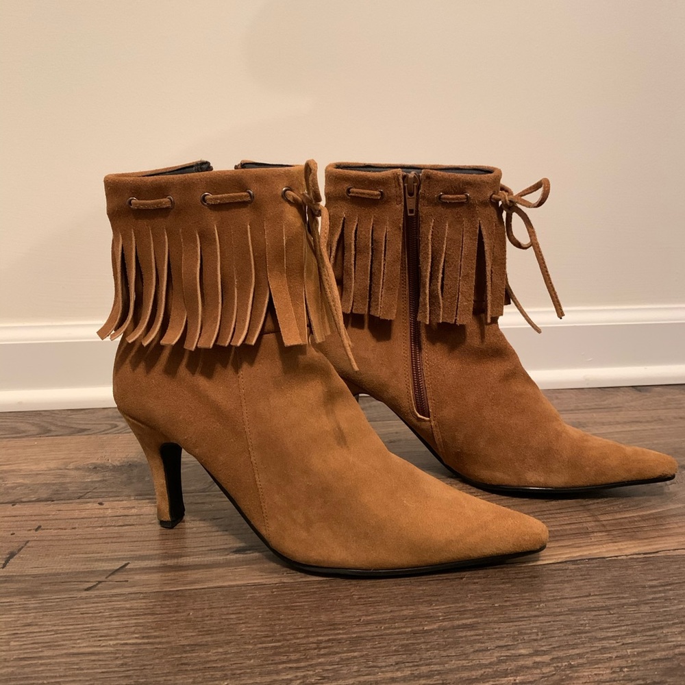 CitiCross fringe heel boots
